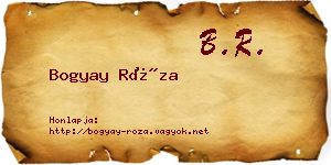 Bogyay Róza névjegykártya